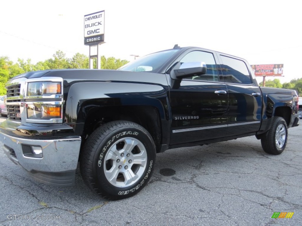 2014 Silverado 1500 LTZ Crew Cab - Black / Jet Black photo #3