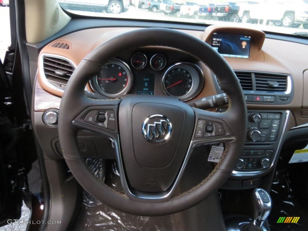 2014 Buick Encore Leather Saddle Steering Wheel Photo #95182106