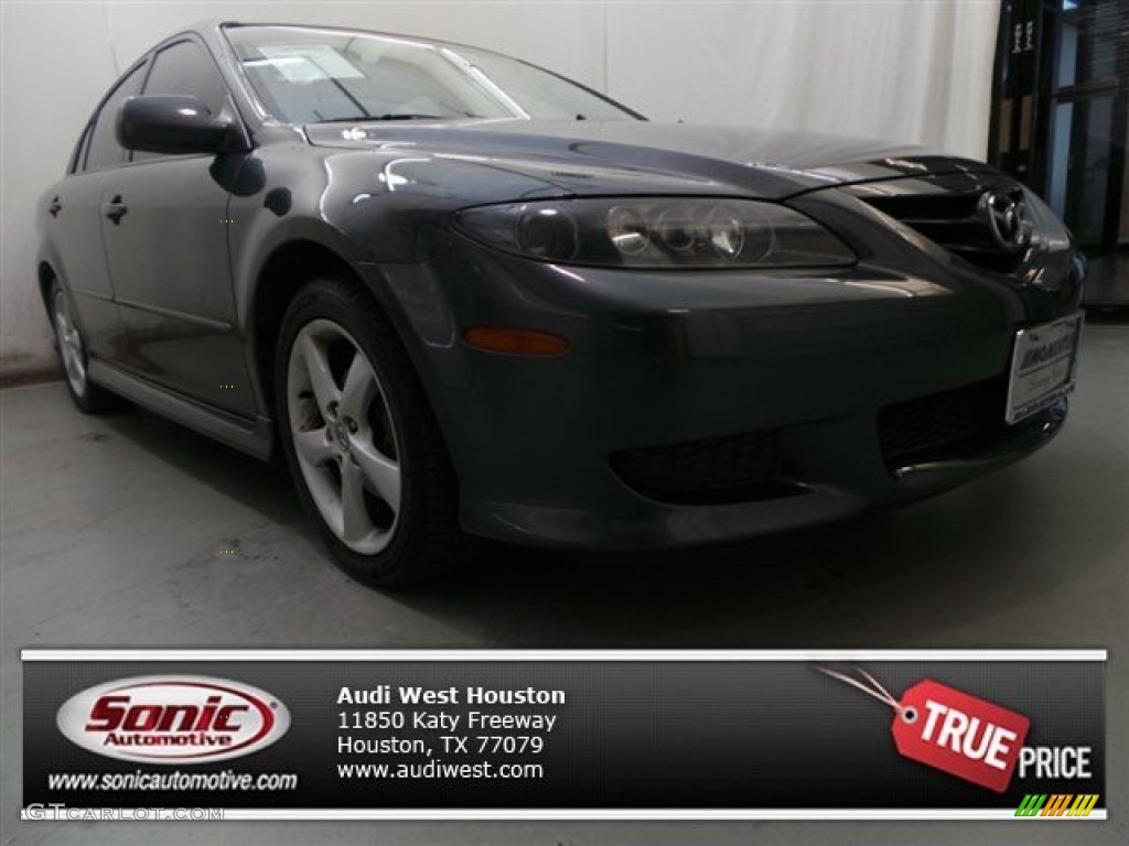 2005 MAZDA6 i Sport Hatchback - Steel Gray Metallic / Gray photo #1