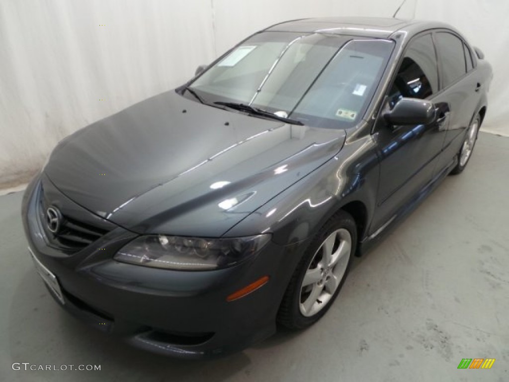 2005 MAZDA6 i Sport Hatchback - Steel Gray Metallic / Gray photo #3