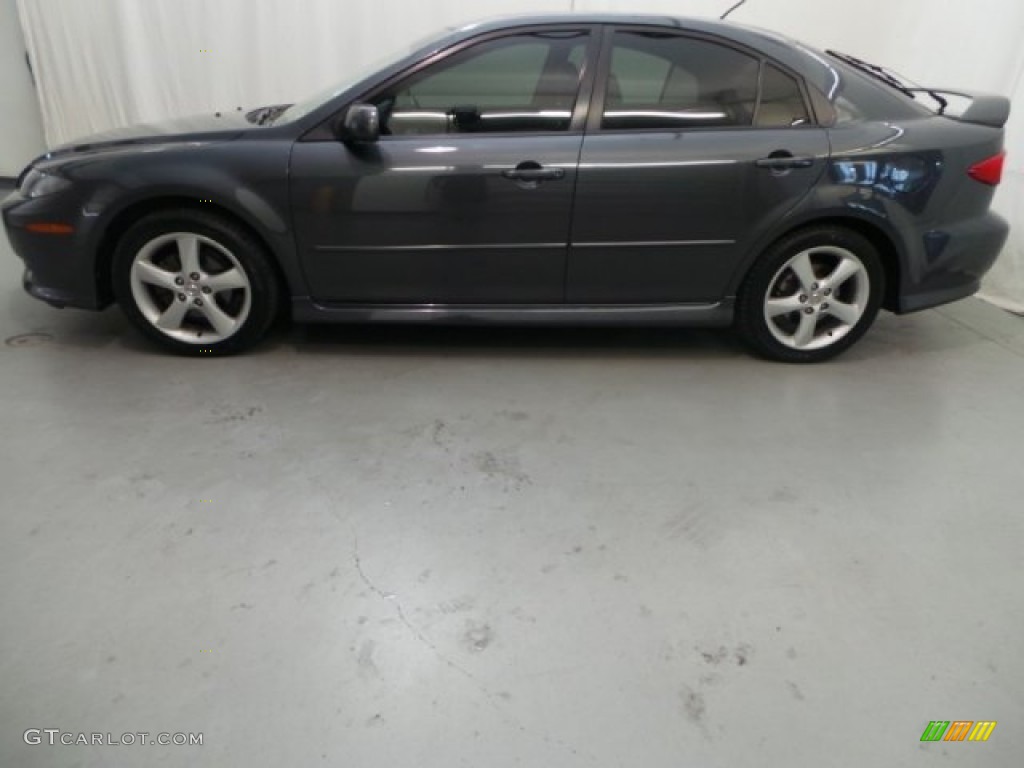 2005 MAZDA6 i Sport Hatchback - Steel Gray Metallic / Gray photo #4