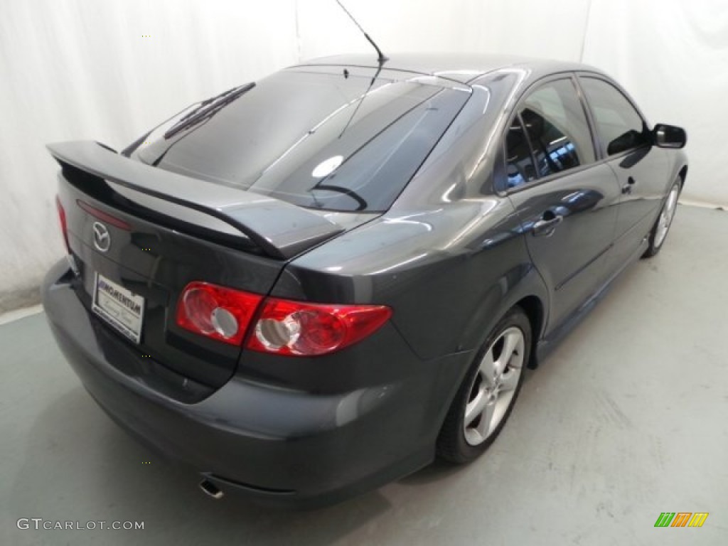 2005 MAZDA6 i Sport Hatchback - Steel Gray Metallic / Gray photo #6