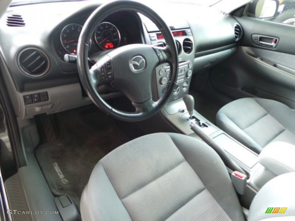 2005 MAZDA6 i Sport Hatchback - Steel Gray Metallic / Gray photo #14