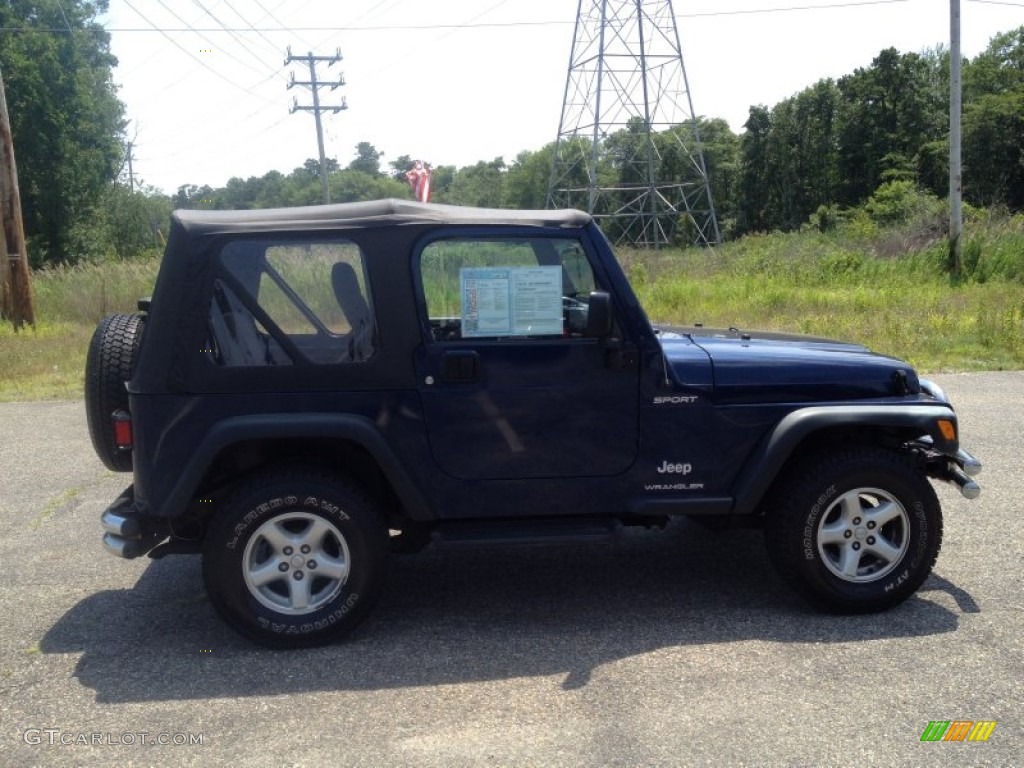 2003 Wrangler Sport 4x4 - Patriot Blue / Dark Slate Gray photo #8