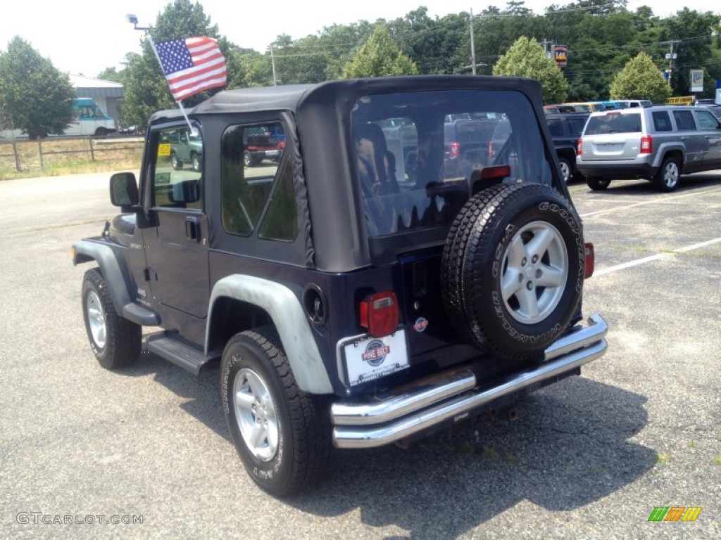 2003 Wrangler Sport 4x4 - Patriot Blue / Dark Slate Gray photo #15