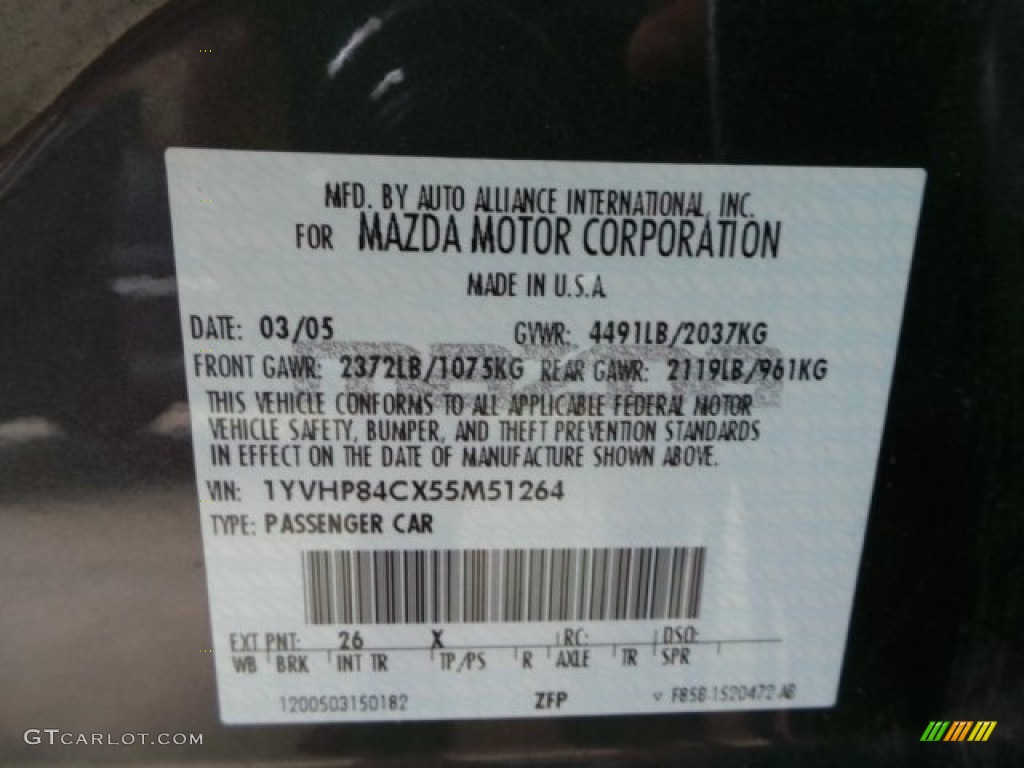 2005 MAZDA6 i Sport Hatchback - Steel Gray Metallic / Gray photo #44