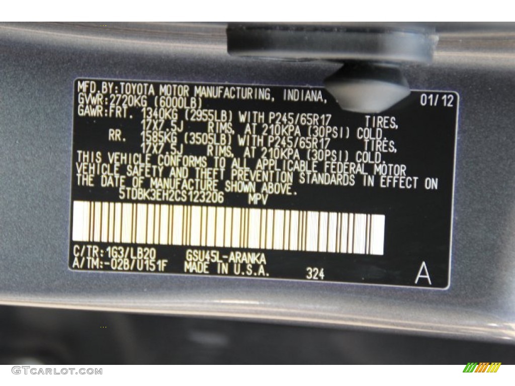 2012 Highlander SE 4WD - Magnetic Gray Metallic / Black photo #33