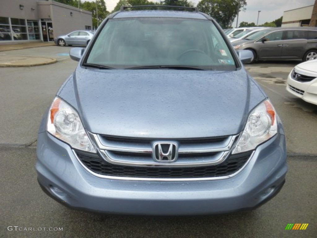 2011 CR-V EX-L 4WD - Glacier Blue Metallic / Gray photo #2