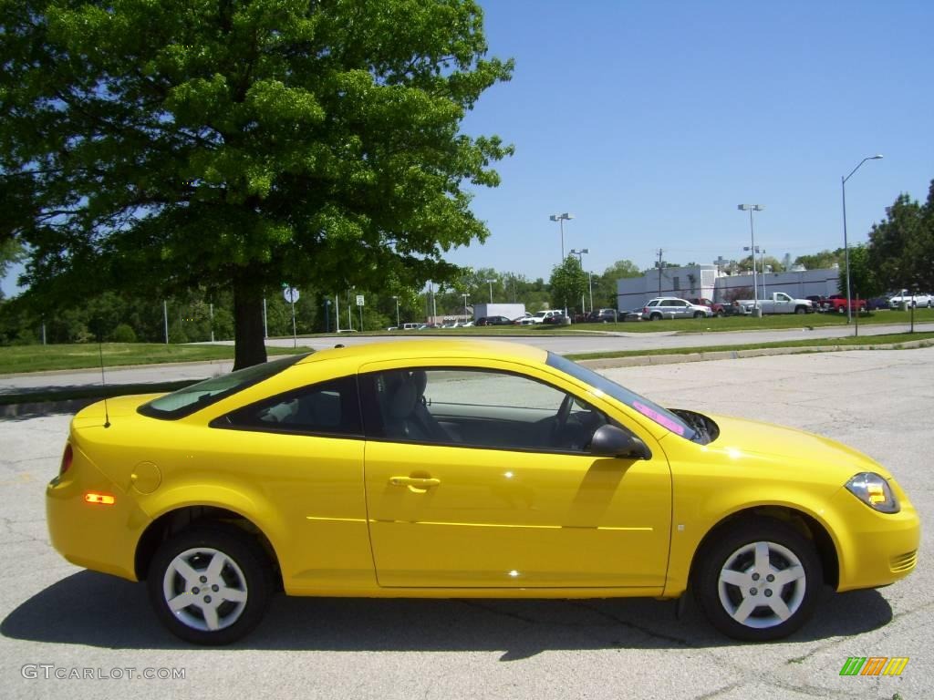 2008 Cobalt LS Coupe - Rally Yellow / Gray photo #1