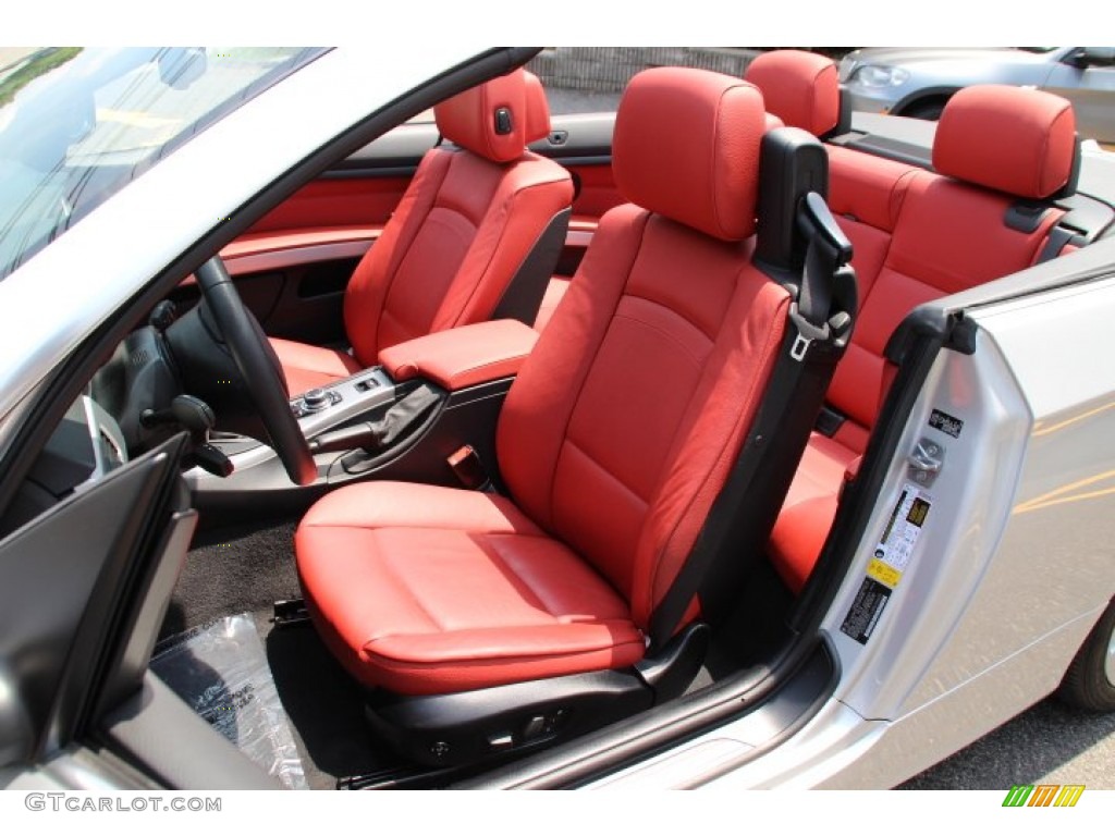 2011 3 Series 328i Convertible - Titanium Silver Metallic / Coral Red/Black Dakota Leather photo #10