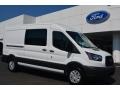 Oxford White 2015 Ford Transit Van 150 MR Long Exterior