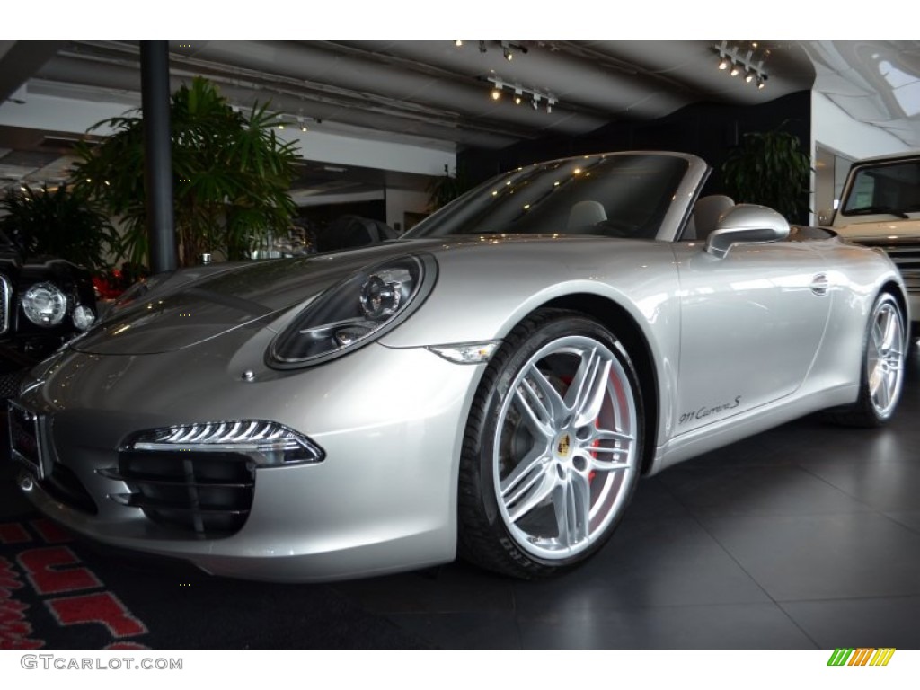 GT Silver Metallic 2013 Porsche 911 Carrera S Cabriolet Exterior Photo #95201189