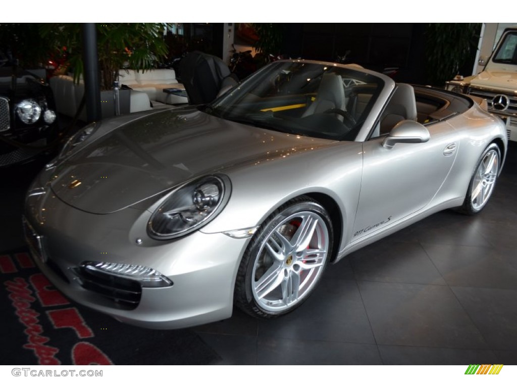 GT Silver Metallic 2013 Porsche 911 Carrera S Cabriolet Exterior Photo #95201342