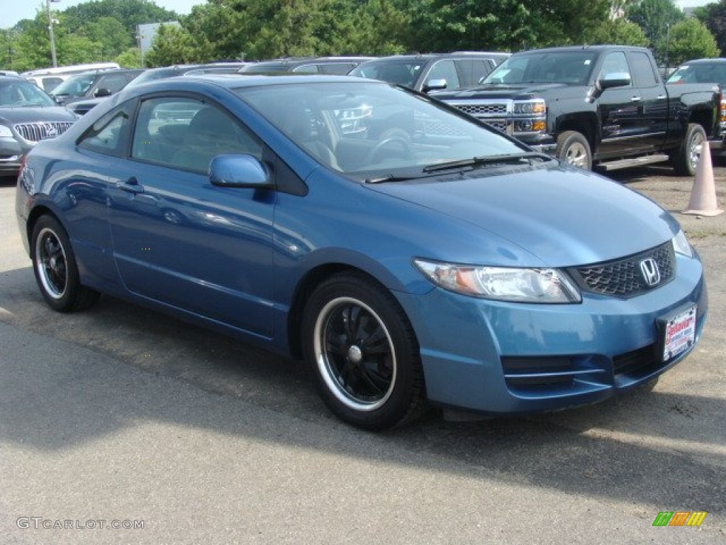 2010 Civic EX Coupe - Atomic Blue Metallic / Gray photo #3