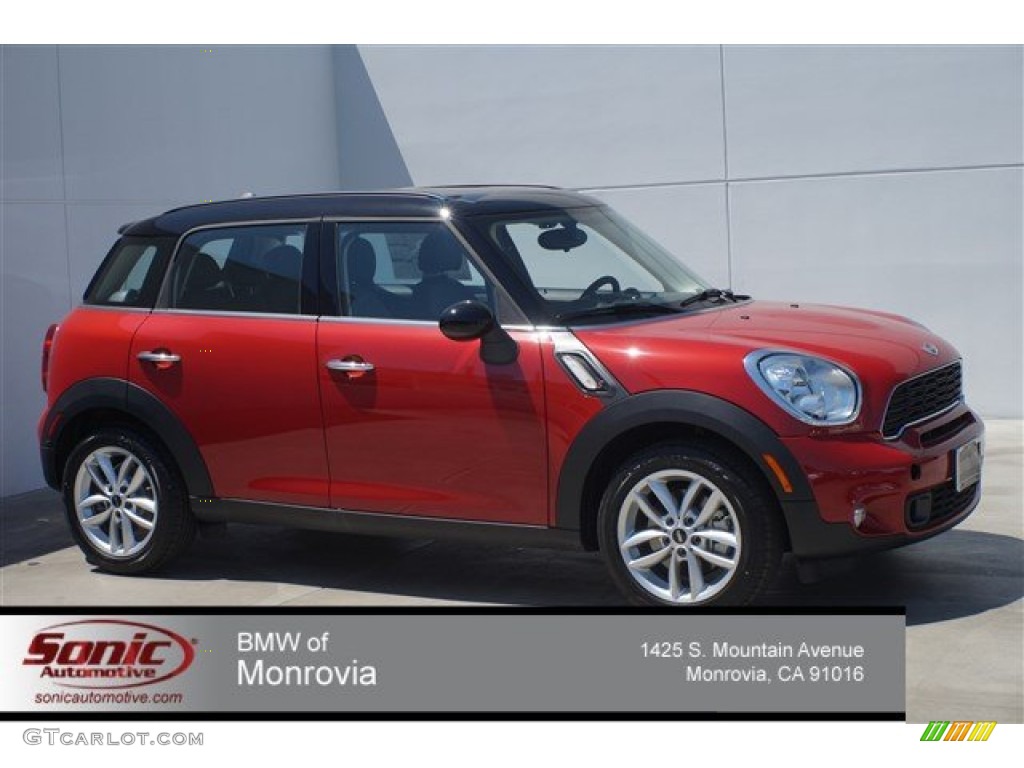 2014 Cooper S Countryman - Blazing Red Metallic / Carbon Black photo #1