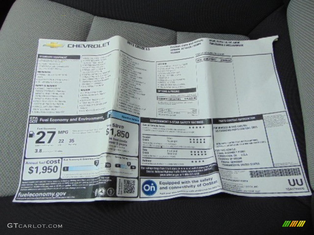 2013 Cruze LS - Cyber Gray Metallic / Jet Black/Medium Titanium photo #28