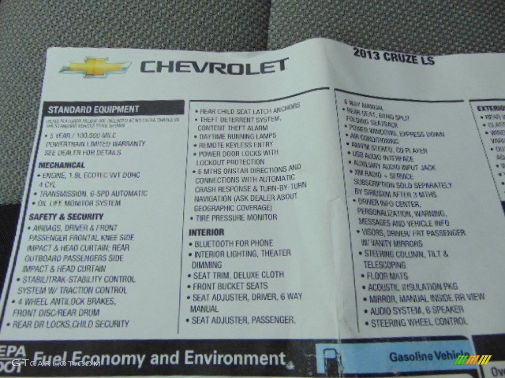 2013 Cruze LS - Cyber Gray Metallic / Jet Black/Medium Titanium photo #29