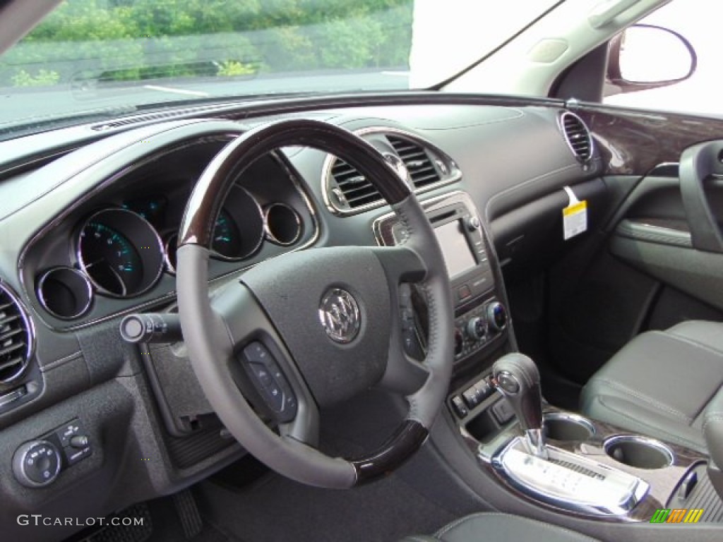 2015 Enclave Leather AWD - Dark Chocolate Metallic / Ebony/Ebony photo #9