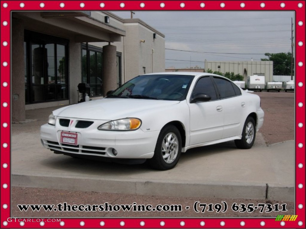 2003 Grand Am SE Sedan - Summit White / Dark Pewter photo #1