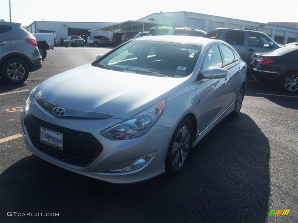 2014 Sonata Hybrid Limited - Starlight Silver Metallic / Gray photo #1
