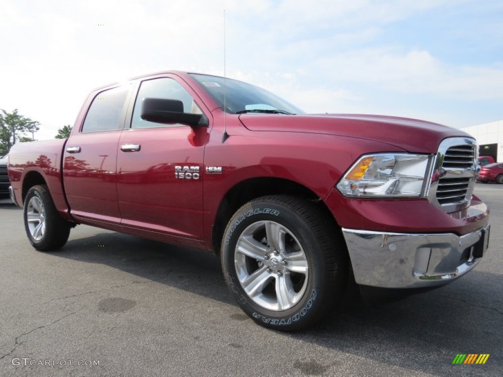 2014 1500 Big Horn Crew Cab - Deep Cherry Red Crystal Pearl / Black/Diesel Gray photo #4