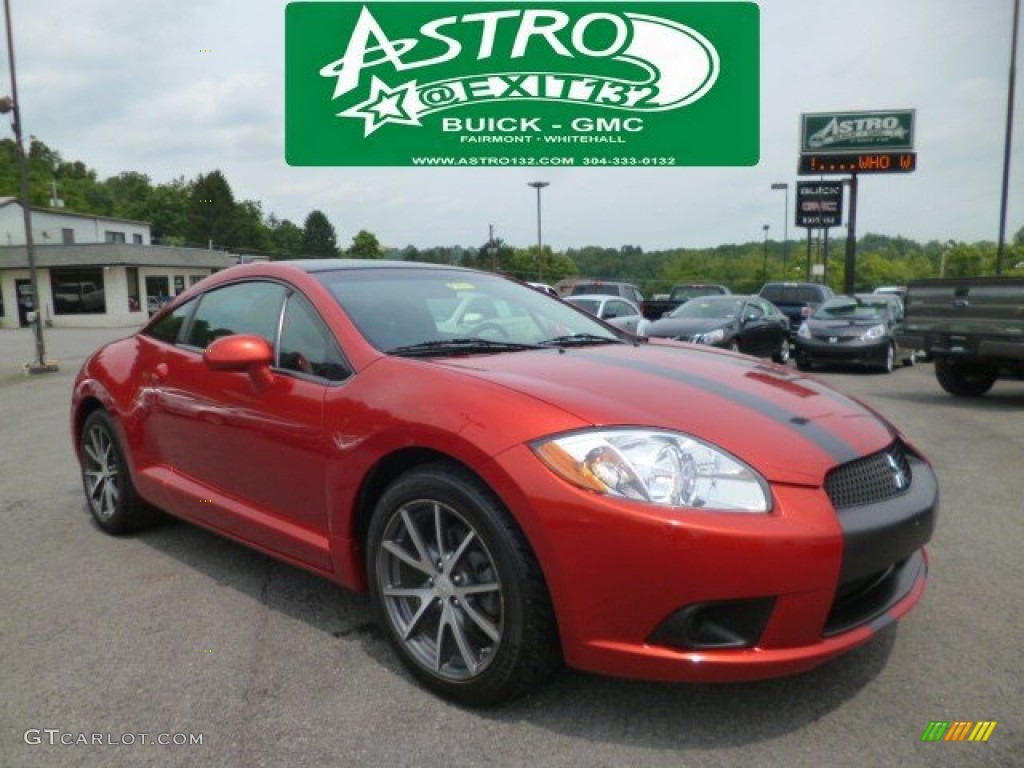 2012 Eclipse SE Coupe - Sunset Pearlescent / Dark Charcoal photo #1