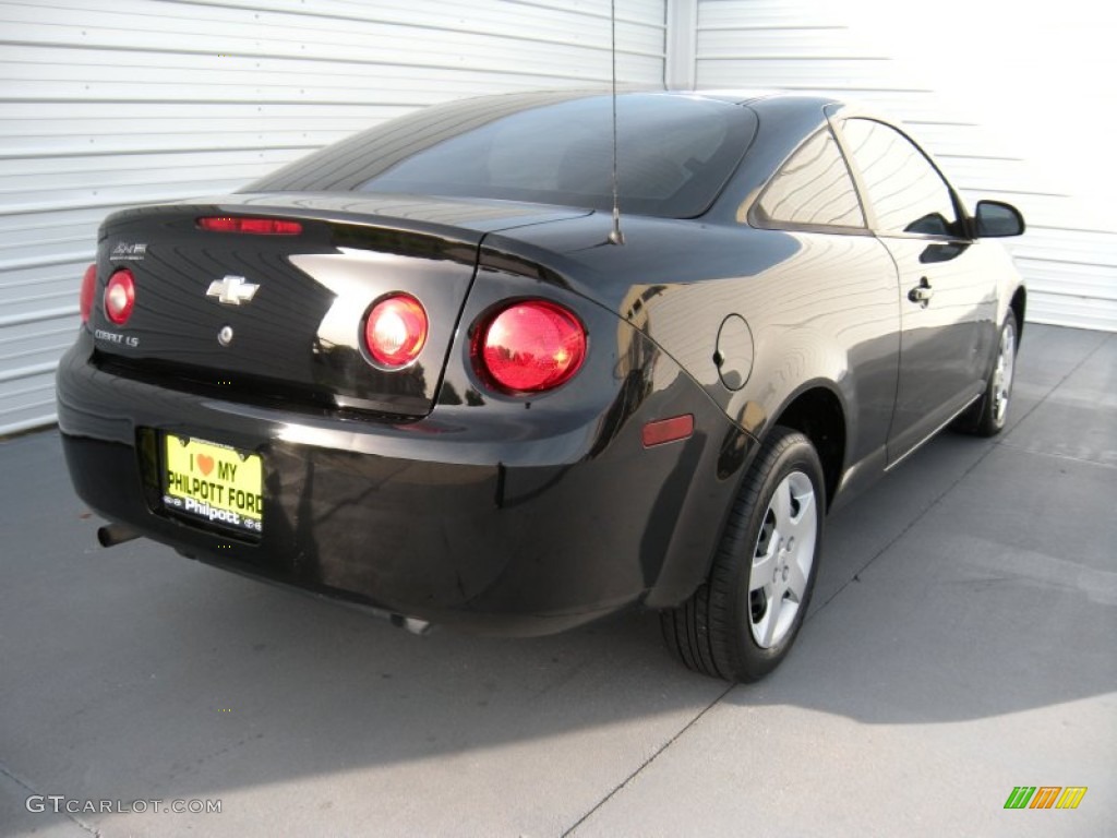 2007 Cobalt LS Coupe - Black / Gray photo #4