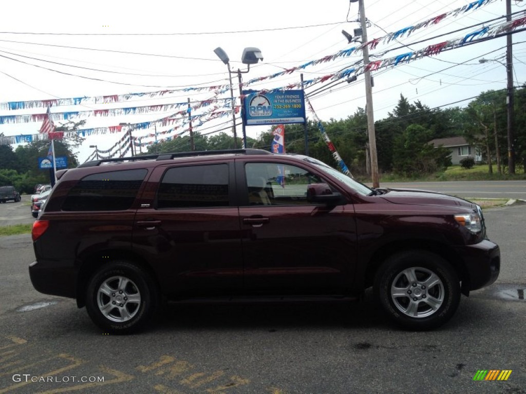 2008 Sequoia SR5 4WD - Cassis Red Pearl / Sand Beige photo #8