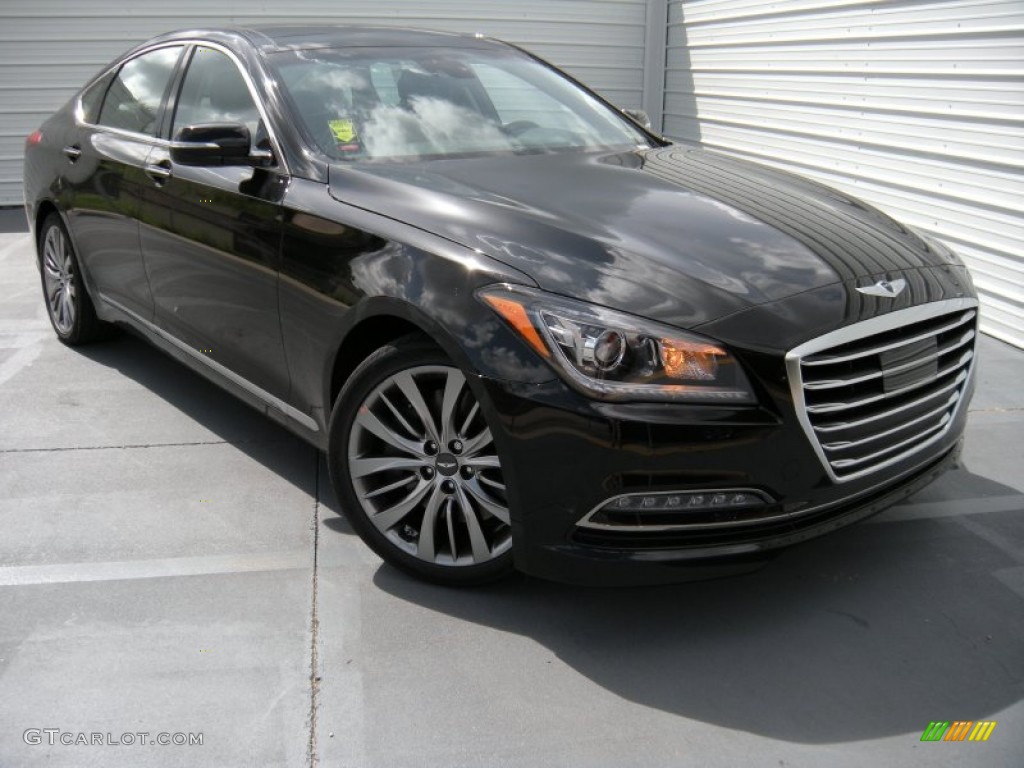 2015 Genesis 5.0 Sedan - Caspian Black / Black photo #1