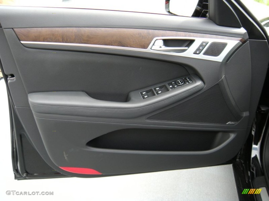 2015 Hyundai Genesis 5.0 Sedan Black Door Panel Photo #95214900