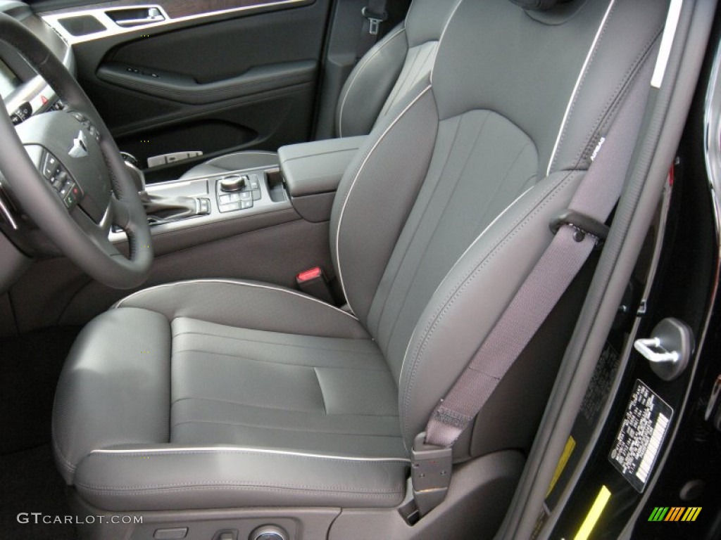 Black Interior 2015 Hyundai Genesis 5.0 Sedan Photo #95214951
