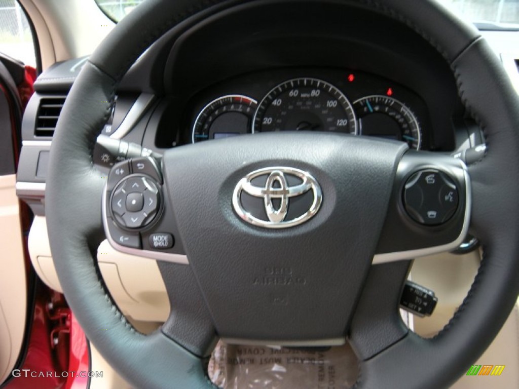 2014 Toyota Camry XLE Ivory Steering Wheel Photo #95215992