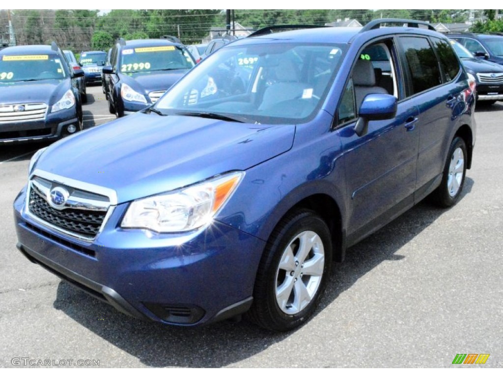 2014 Forester 2.5i Premium - Marine Blue Pearl / Platinum photo #3
