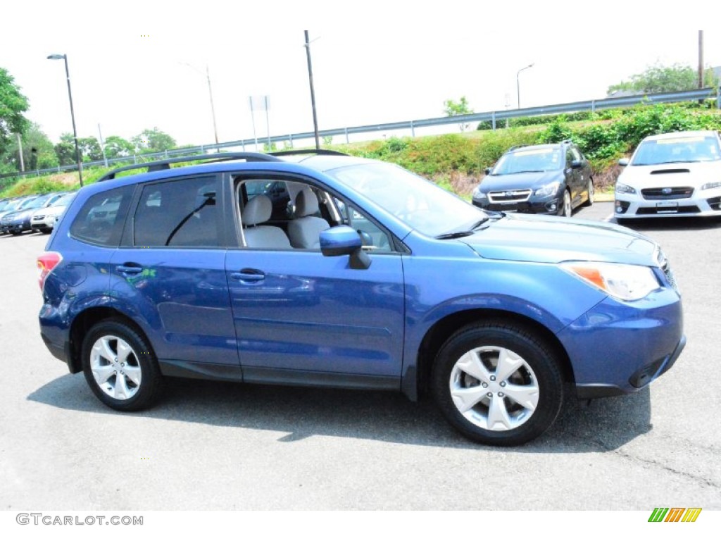 2014 Forester 2.5i Premium - Marine Blue Pearl / Platinum photo #4
