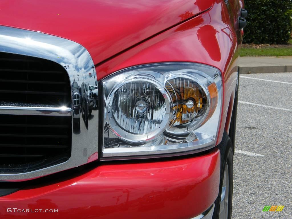2007 Ram 1500 SLT Quad Cab - Flame Red / Medium Slate Gray photo #9
