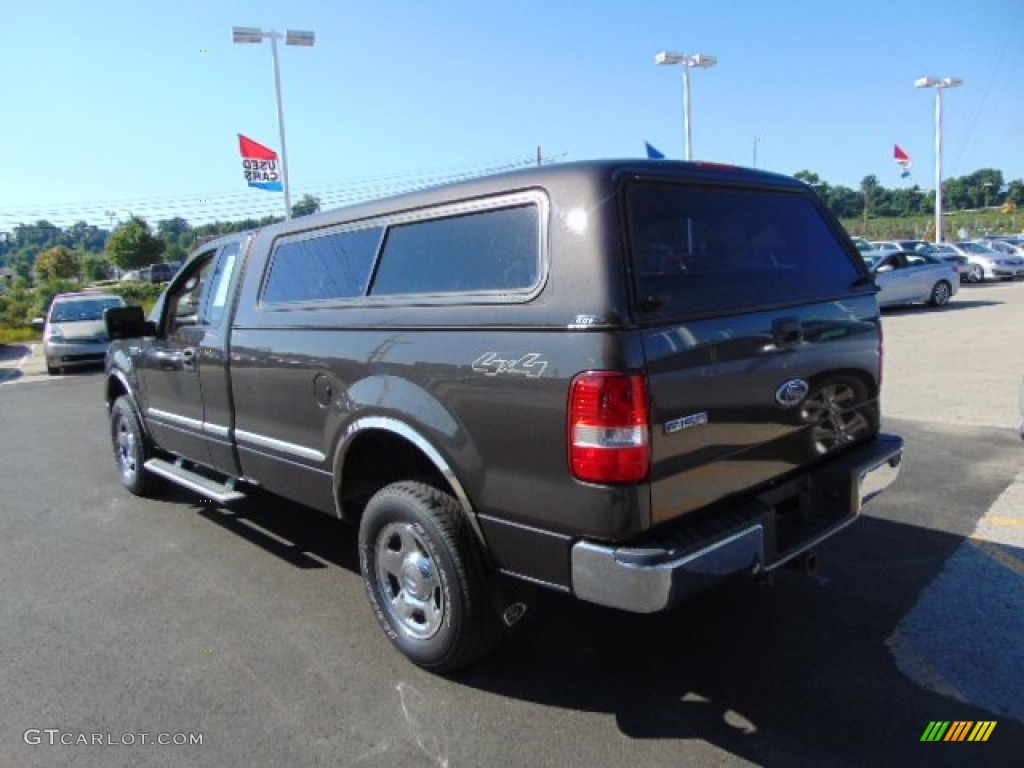 2005 F150 XLT Regular Cab 4x4 - Dark Stone Metallic / Tan photo #7