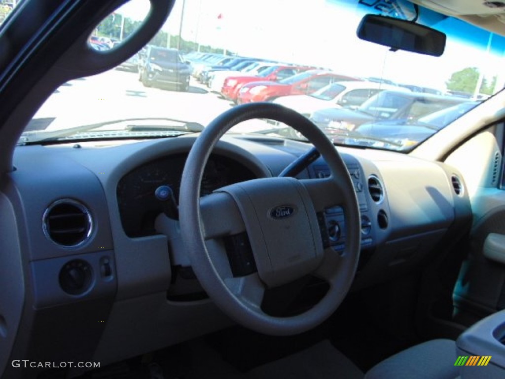 2005 F150 XLT Regular Cab 4x4 - Dark Stone Metallic / Tan photo #11