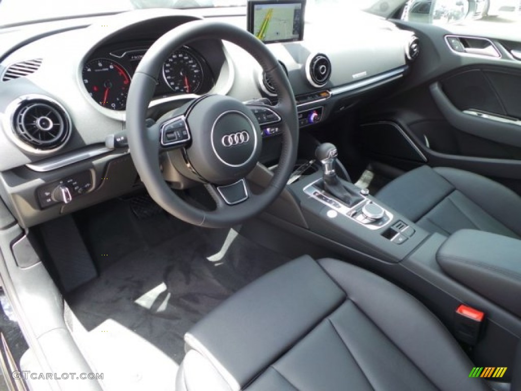 Black Interior 2015 Audi A3 2.0 Prestige quattro Photo #95222307