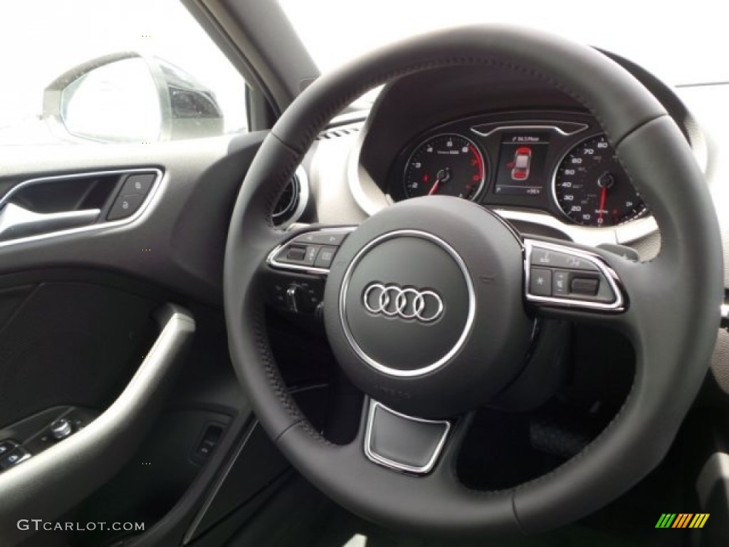 2015 Audi A3 2.0 Prestige quattro Black Steering Wheel Photo #95222667