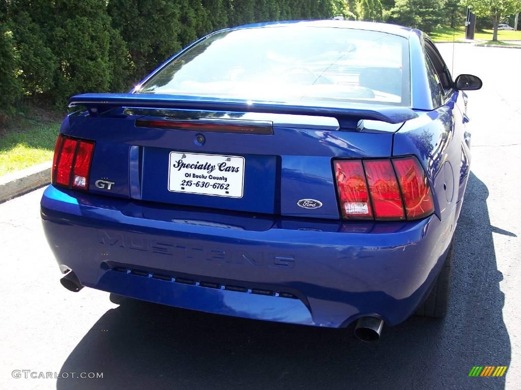 2002 Mustang GT Coupe - Sonic Blue Metallic / Medium Graphite photo #15