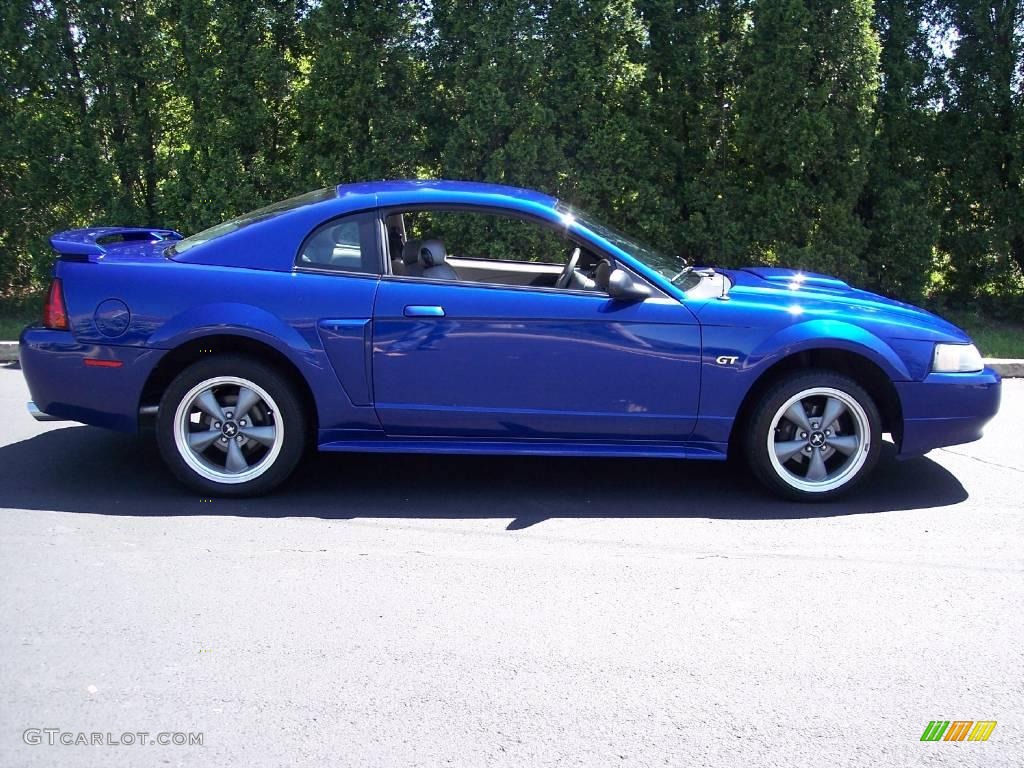 2002 Mustang GT Coupe - Sonic Blue Metallic / Medium Graphite photo #20