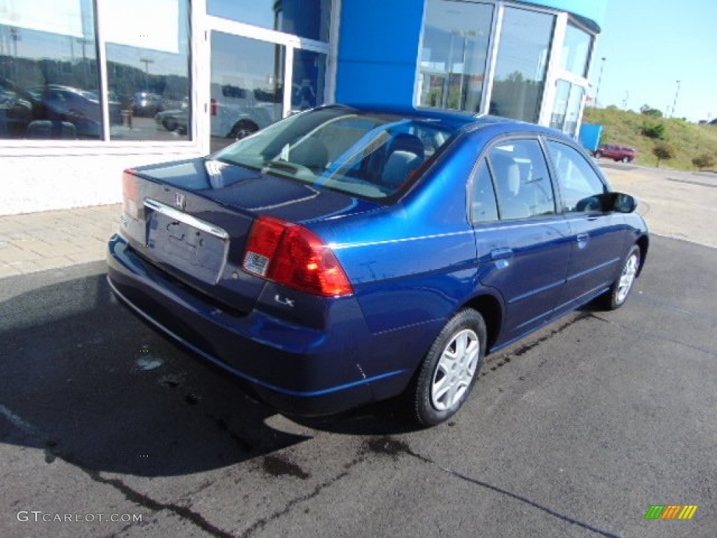 2003 Civic LX Sedan - Eternal Blue Pearl / Gray photo #9