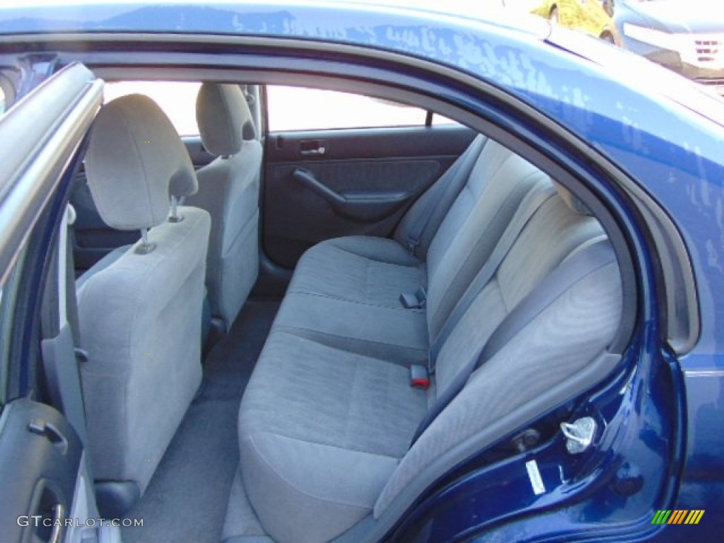 2003 Civic LX Sedan - Eternal Blue Pearl / Gray photo #16