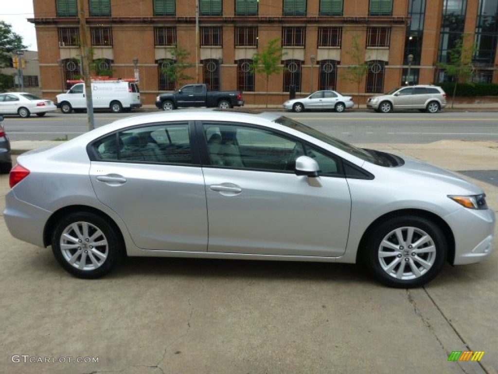 Alabaster Silver Metallic 2012 Honda Civic EX-L Sedan Exterior Photo #95230053