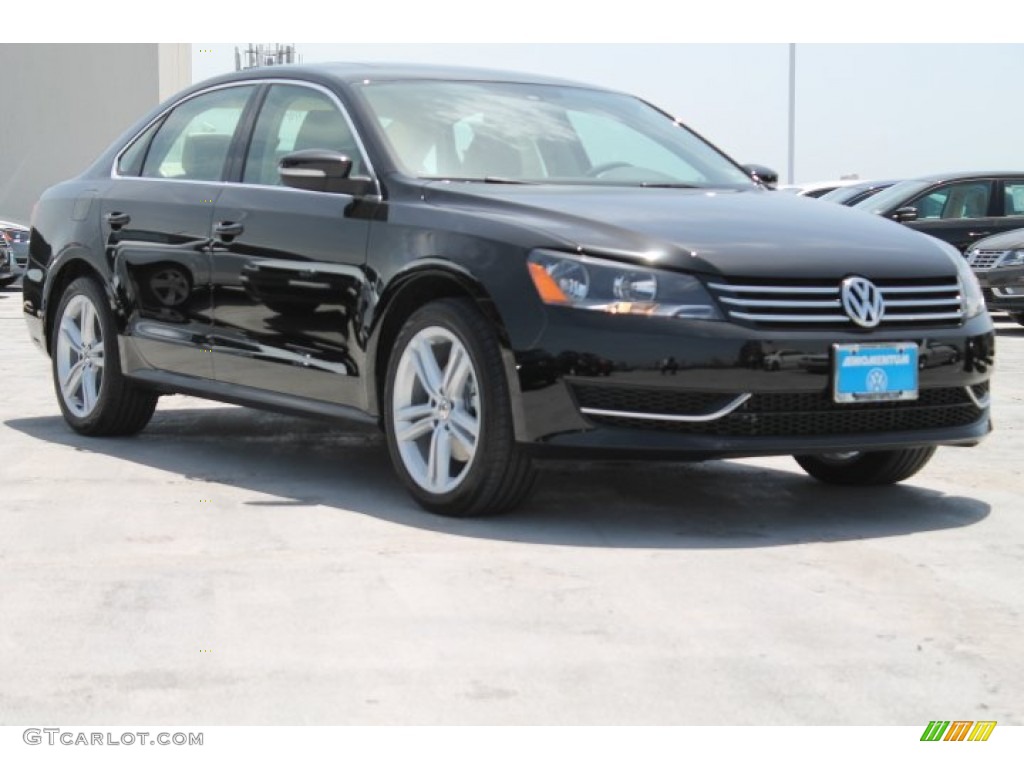 2014 Passat 1.8T SE - Black / Cornsilk Beige photo #1