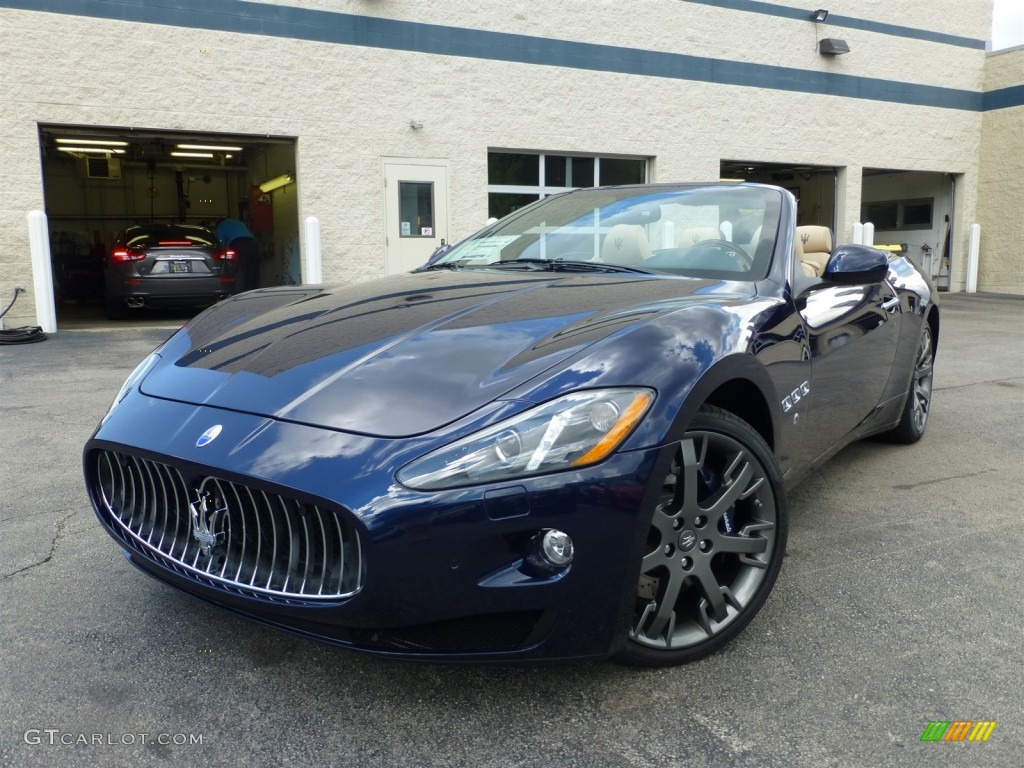 2014 GranTurismo Convertible GranCabrio - Blu Oceano (Blue Metallic) / Sabbia photo #1