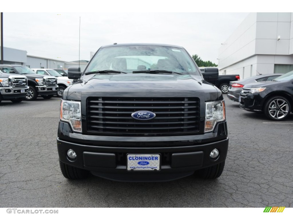 2014 F150 STX SuperCab - Tuxedo Black / Black photo #4