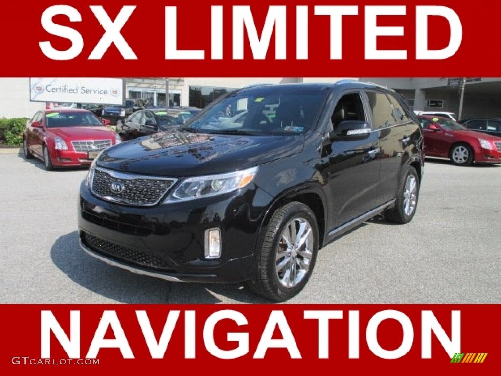 2014 Sorento Limited SXL - Ebony Black / Black photo #1