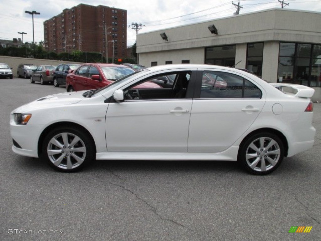 Wicked White 2012 Mitsubishi Lancer RALLIART AWD Exterior Photo #95242944