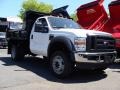 Oxford White 2009 Ford F550 Super Duty XL Regular Cab Chassis 4x4 Dump Truck